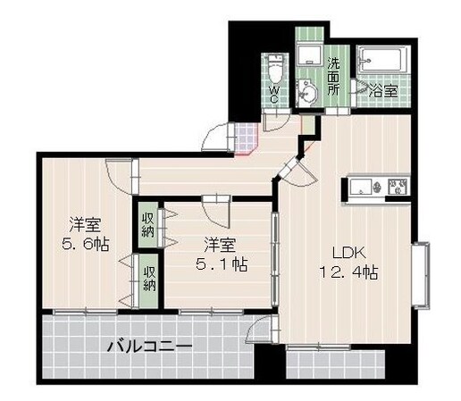 大濠公園駅 徒歩1分 8階の物件間取画像